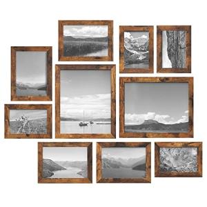 Rustic Brown Collage Photo Frames Set of 10