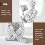 Abstract Feminine Reading Statue for Home Decor