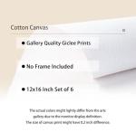 Set of 6 Neutral Vintage Canvas Wall Art