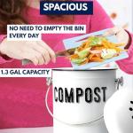 Granrosi Indoor Compost Bin - Odorless Stainless Steel