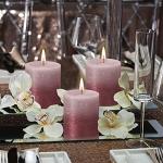 BOLSIUS Rustic Metallic Pillar Candles - 4 Pack