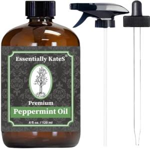 Peppermint Essential Oil in Stylish Glass Bottle