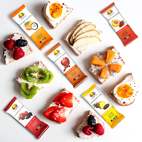 Paleo Variety Pack of Energy High Protein Bars - Gluten-Free, Soy-Free, Dairy-Free, Non-GMO Certified - Vegan, Raw, Kosher - Kid-School Safe Snack - Clean fuel for athletes - Pack of 12 bars by Amrita