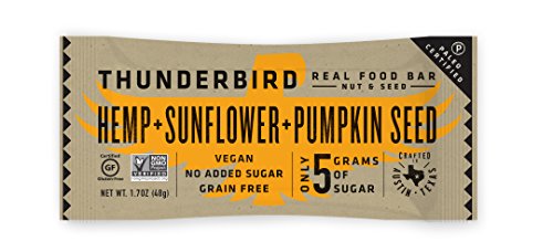 Thunderbird Paleo and Vegan Real Food Bars - Hemp Sunflower Pumpkin Seed - Box of 15 - no Added Sugar, Grain-Free, Vegan, Non-GMO