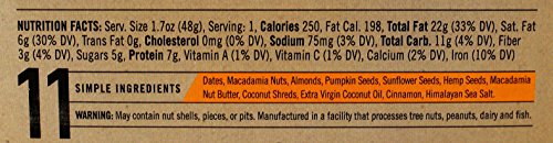 Thunderbird Paleo and Vegan Real Food Bars - Hemp Sunflower Pumpkin Seed - Box of 15 - no Added Sugar, Grain-Free, Vegan, Non-GMO