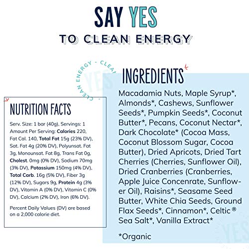The YES Bar – Macadamia Chocolate – Plant Based Protein, Decadent Snack Bar – Vegan, Paleo, Gluten Free, Dairy Free, Low Sugar, Healthy Snack, Breakfast, Low Carb, Keto Friendly (Pack of 6)