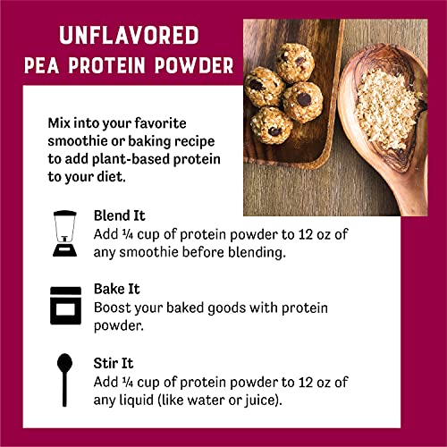 Judee’s Unflavored Pea Protein Powder (80% Protein) 1.5lb (24oz) - 100% Non-GMO, Keto-Friendly, Vegan - Dairy-Free, Soy-Free, Gluten-Free and Nut-Free - Easily Dissolve in Liquids
