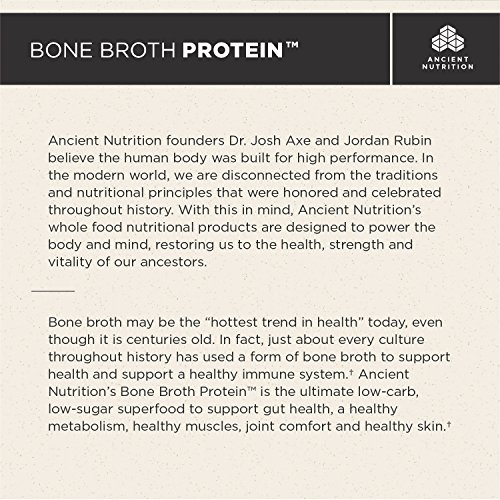 Ancient Nutrition Bone Broth Protein Powder, Pure Flavor, 15 Single Packets