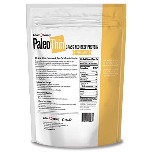 Paleo Protein Grass-Fed Beef Protein Powder with Probiotics, Vanilla Nut, 2 lbs