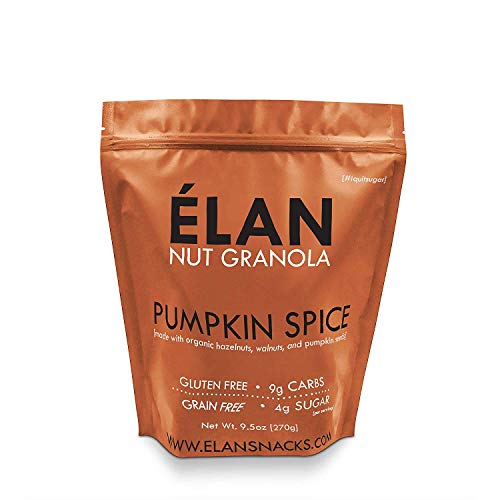 Granola Bakery - Grain Free Pumpkin Spice Granola, 5g Net Carb, 10.6Oz Bag - Paleo Keto Dessert, Healthy Low Carb Dessert, Gluten Free, Diabetic Friendly