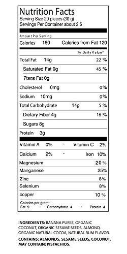 Tutti Gourmet Gluten Free Snacks Bites (Almond & Cacao) - No Added Sugar - (3 Pack) 3 x 2.8 oz - Paleo Snacks - Vegan Snacks - Healthy Snacks - Great For Lunch Boxes