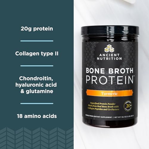 Real Bone Broth Protein Powder: Turmeric, 20g Per Serving