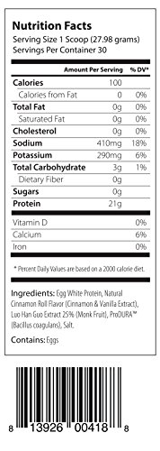 Paleo Protein Powder Cinnamon Roll (30 Servings Total) (Keto/Low Carb) (Soy/GMO/Gluten Free), 1.85 Pound (Pack of 1)