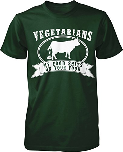 NOFO Clothing Co Vegetarian, My Food Shits On Your Food, Tree Hugger, Paleo Diet Men's T-Shirt, M Forest