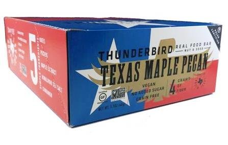 Thunderbird Paleo and Vegan Real Food Bars - Texas Maple Pecan - Box of 15 - no Added Sugar, Grain-Free, Vegan, Non-GMO