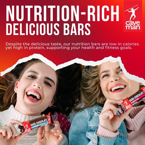 Caveman Foods Paleo Friendly Dark Chocolate Nutrition Bar, Gluten-Free, Almond Coconut, 12 Count