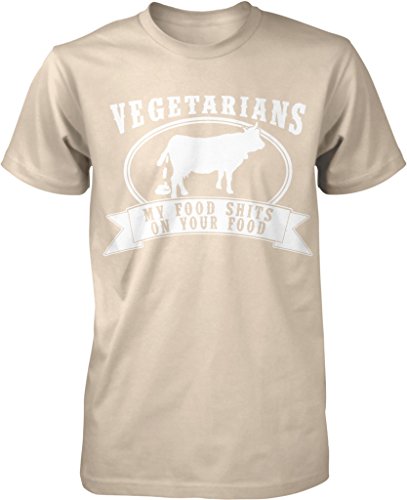 NOFO Clothing Co Vegetarian, My Food Shits On Your Food, Tree Hugger, Paleo Diet Men's T-Shirt, XXL Putty