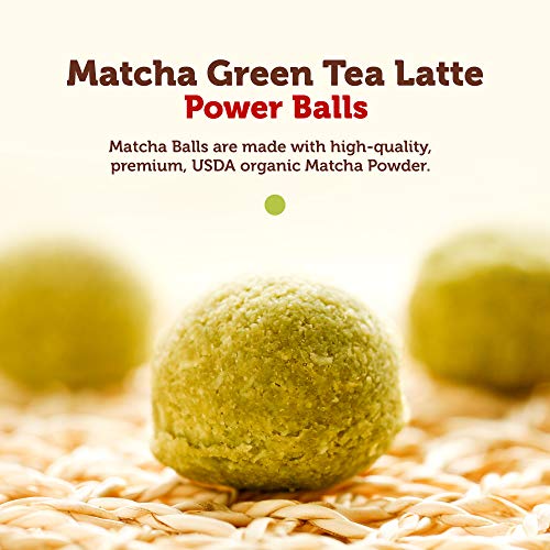 Paleo Angel Power Balls Healthy Paleo Approved Gluten Free AIP Protein Snack Bars (Matcha Green Tea Latte 4-Pack)