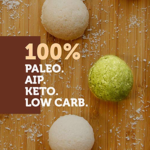 Paleo Angel Power Balls Healthy Paleo Approved Gluten Free AIP Protein Snack Bars (Matcha Green Tea Latte 4-Pack)