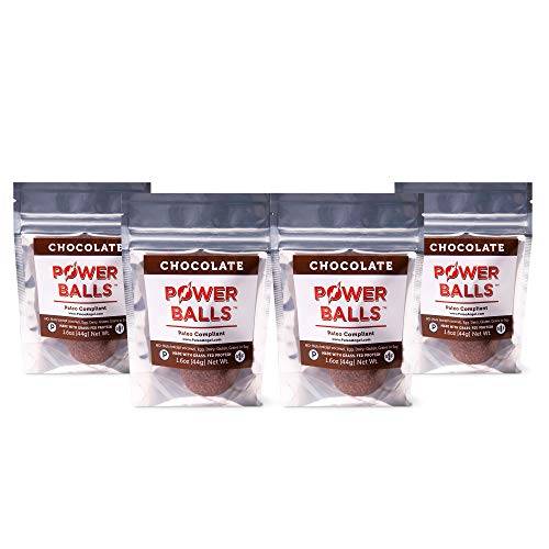 Paleo Angel Power Balls Healthy Paleo Approved Gluten Free Protein Snack Bars (Chocolate 4-Pack)