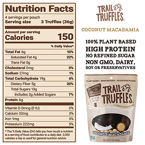 Trail Truffles Coconut Macadamia Protein Bites (Single Pack)