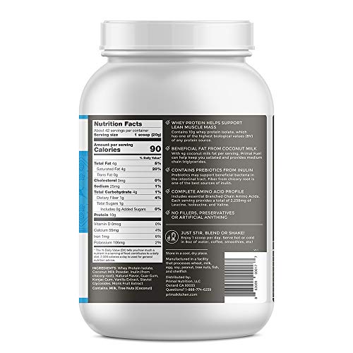 Vanilla Coconut Primal Fuel Whey Protein Mix, Gluten-Free, 1.85lb