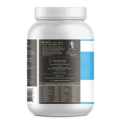 Vanilla Coconut Primal Fuel Whey Protein Mix, Gluten-Free, 1.85lb