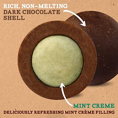 TRAIL TRUFFLES – Dark Chocolate Nut-Butter Filled Protein Bites – Healthy, Plant Based, Gluten Free, Dairy Free, Soy Free, Non-GMO Snacks (Mint Crème, 4 Pack)