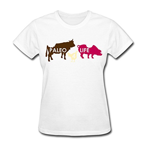 Spreadshirt Meat Paleo For Life Women's T-Shirt, XL, white