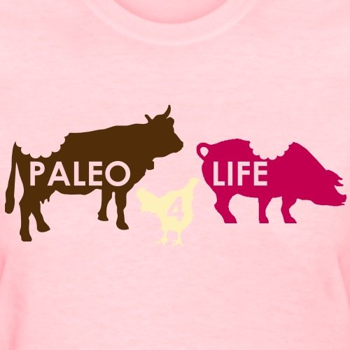 Spreadshirt Meat Paleo For Life Women's T-Shirt, L, pink