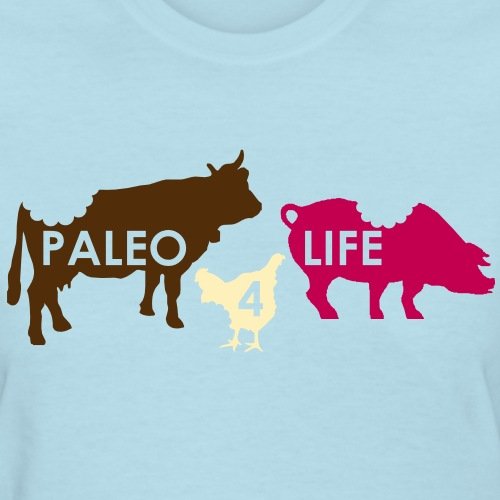 Spreadshirt Paleo Meat Women's T-Shirt, 2XL, Powder Blue