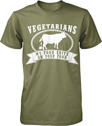 NOFO Clothing Co Vegetarian, My Food Shits On Your Food, Tree Hugger, Paleo Diet Men's T-Shirt, M Moss