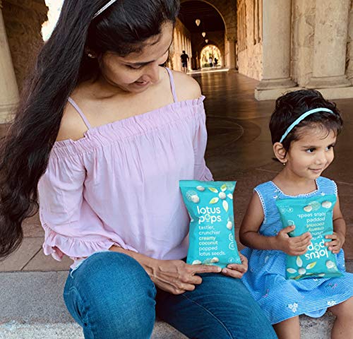 Lotus Pops - Popped Lotus (Water Lily) Seed Snacks – Low Calorie Gluten Free Snacks | Plant Protein | Roasted Not-Fried | Paleo | GrainFree | Non GMO | Healthy Dessert | (Creamy Coconut 4 2oz Packs)