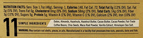 Thunderbird Paleo and Vegan Hiking Food Snacks - Real Food Energy Paleo Bar - Fruit & Nutrition Nut Bars - No Added Sugar, Grain and Gluten Free, Non-GMO, 15 Pack (Hazelnut Coffee Maca)