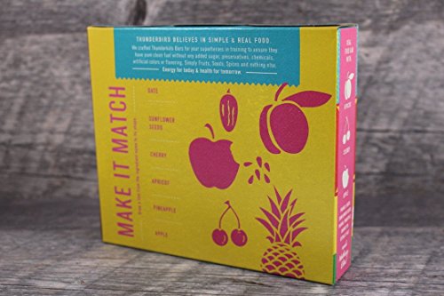 Thunderkids Paleo and Vegan Snacks - Real Food Kids Bars - Box of 5 - No Added Sugar, Grain and Gluten Free, Whole 30, Non-GMO (Fruit Punch)