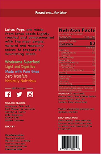 Lotus Pops, Low Carb, Gluten-Free, Corn-Free, Soy-Free, Potato-Free, Paleo Friendly, Baked, Healthy Snacks, Paprika Garlic, 1 ounce bag (Pack of 4)