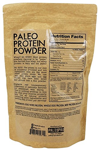 PaleoPro Protein Powder (Plain Naked 1lb.) Grass-Fed, Pastured, Cage-Free Protein | Gluten Free, Dairy Free. No Sugar, Soy, Grains or Net Carbs | Paleo & Keto Friendly (15 Servings)