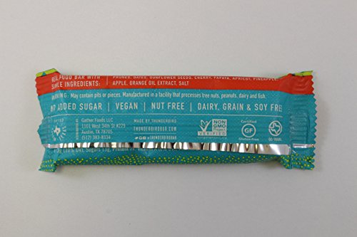 Thunderkids Paleo and Vegan Snacks - Real Food Kids Bars - Box of 5 - No Added Sugar, Grain and Gluten Free, Whole 30, Non-GMO (Fruit Punch)