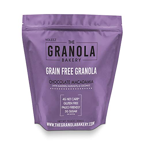 Granola Bakery - Keto Chocolate Paleo Granola Cereal, 4g Net Carb, 10.6Oz Bag - Healthy Low Carb Fat Bomb Snack, Gluten Free, Grain Free, Organic Natural Ingredients