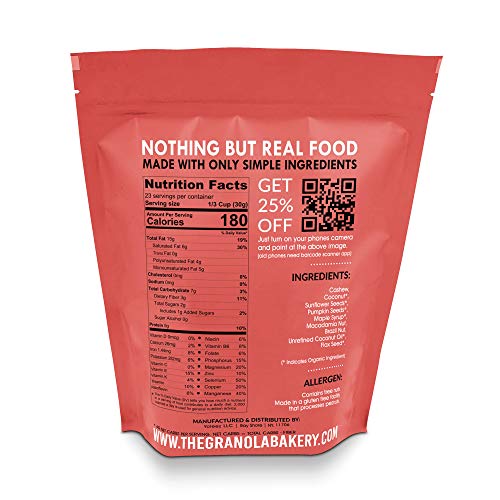 Granola Bakery - Coconut Cashew Paleo Granola - 4g Net Carb, 1.5Lb Bulk Bag - Grain Free Keto Cereal, Gluten Free, Low Carb, Diabetic Friendly Breakfast Food
