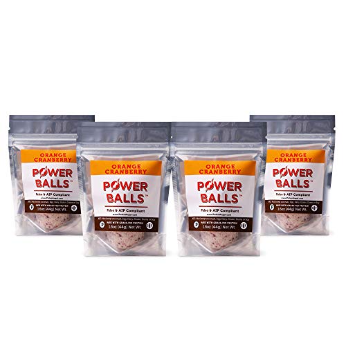 Paleo Angel Power Balls Healthy Paleo Approved Gluten Free AIP Protein Snack Bars (Orange Cranberry 4-Pack)