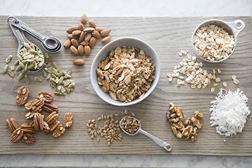 ELAN Heart Healthy Nut Cluster Granola - Low Sugar Snack, Gluten Free Cereal - Low Carb Whole Grain Breakfast To Go - Nutty Single Serve Oatmeal (Coconut Almond Pecan Walnut, 12 Pack)