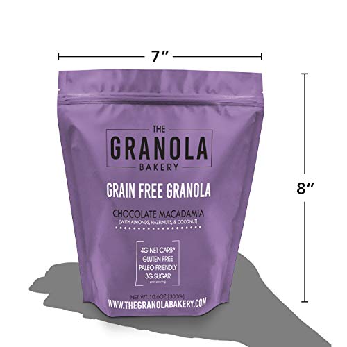 Granola Bakery - Keto Chocolate Paleo Granola Cereal, 4g Net Carb, 10.6Oz Bag - Healthy Low Carb Fat Bomb Snack, Gluten Free, Grain Free, Organic Natural Ingredients