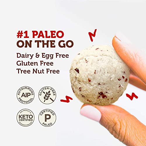 Paleo Angel Power Balls Healthy Paleo Approved Gluten Free AIP Protein Snack Bars (Orange Cranberry 4-Pack)