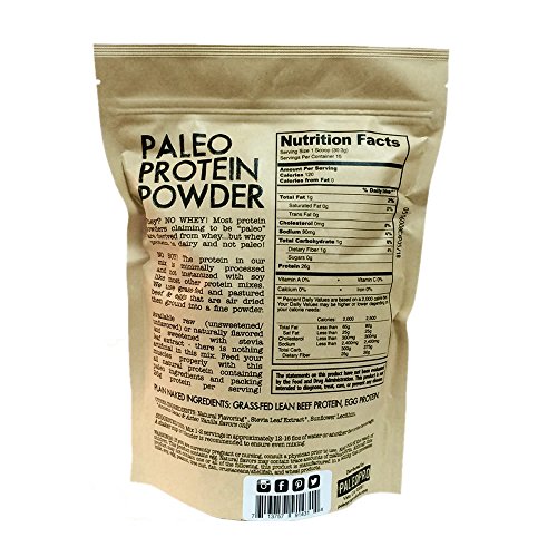 PaleoPro - Paleo Protein Powder - Gluten Free, no Dairy, no whey, no Soy, pastured Grass-fed Beef, no Added Hormones, Minimal Processing, Paleo Ingredients, Delicious Taste - 1lb/454g
