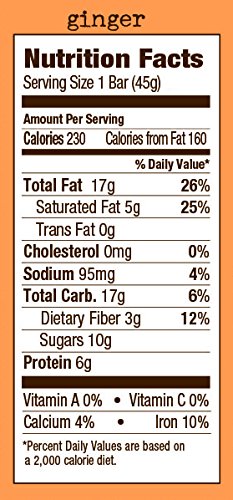 Simple Squares Paleo Protein Bars | Non GMO, Organic, No Dairy, Low Carb, Gluten Free Paleo Snacks | Naturally Made Breakfast Bars Gluten Free Snacks (Ginger Nuts & Honey - 12 Pack)