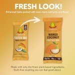 Amrita Mango Coconut Vegan, Gluten Free High Protein Bars | 15g Plant Based Protein, High Fiber, Peanut & Dairy Free | Breakfast Bar, Meal Replacement, Healthy Snack | 2.12 oz Bars, Pack of 12