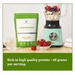 Unflavored Pure Paleo Protein by Dr. Amy Myers - Clean Grass Fed, Pasture Raised Hormone Free Protein, Non-GMO, Gluten & Dairy Free - 26g Protein Per Serving - Plain Shake for Paleo and Keto