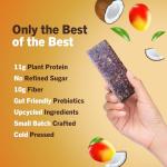 Amrita Mango Coconut Vegan, Gluten Free High Protein Bars | 15g Plant Based Protein, High Fiber, Peanut & Dairy Free | Breakfast Bar, Meal Replacement, Healthy Snack | 2.12 oz Bars, Pack of 12
