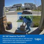 Tapo TD21 Wireless 2K Battery Video Doorbell
